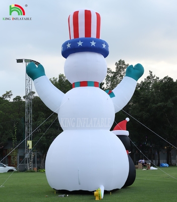 26/33FT আউটডোর ক্রিসমাস স্নোম্যান inflatable Giant Inflatable Snowman with Blower for Christmas Holiday Indoor Outdoor Party Garden Yard Decoration