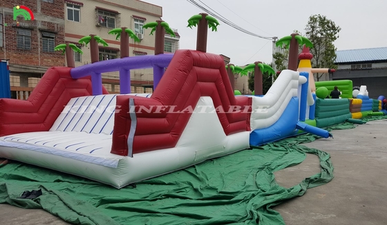 বাণিজ্যিক আউটডোর inflatable বাধা কোর্স চ্যালেঞ্জ প্রাপ্তবয়স্ক inflatable বাধা কোর্স বাউন্স হাউস পার্টি গেমস