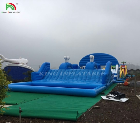 বহিরঙ্গন বিশাল inflatable বড় ঝাঁক থিম বহিরঙ্গন পার্ক খেলার মাঠ inflatable কাসল কম্বো inflatable বাধা কোর্স