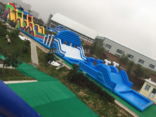 বহিরঙ্গন বিশাল inflatable বড় ঝাঁক থিম বহিরঙ্গন পার্ক খেলার মাঠ inflatable কাসল কম্বো inflatable বাধা কোর্স