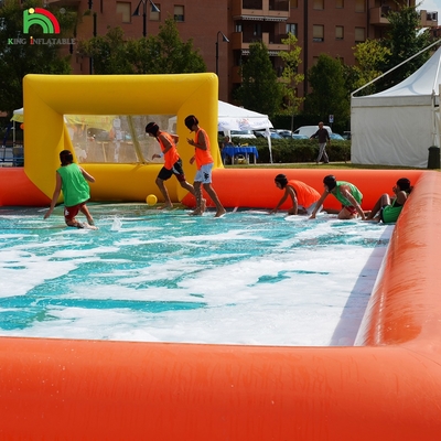 কারখানার কাস্টমাইজড পিভিসি inflatable ফুটবল খেলার মাঠ আউটডোর স্পোর্টস গেম জন্য inflatable ফুটবল মাঠ