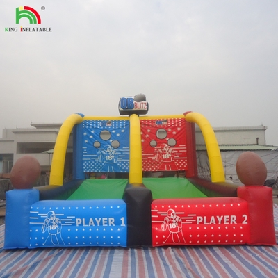 আউটডোর ইনফ্ল্যাটেবল মজার গেমস স্পোর্টস কোয়ার্টারব্যাক ব্লিটজ ইনফ্ল্যাটেবল ফুটবল টস গেম