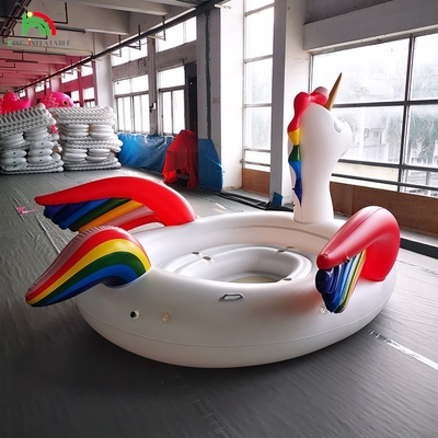 6 জনের জন্য inflatable পাউন ওয়াটার মাউন্ট সমুদ্র হ্রদ পুল ভাসমান জল খেলনা দৈত্য ইউনিকর্ন ফ্লেমিংগো জল পার্টি জন্য inflatable ভাসমান বিছানা
