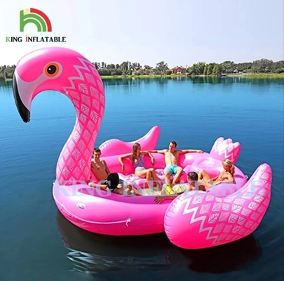 6 জনের জন্য inflatable পাউন ওয়াটার মাউন্ট সমুদ্র হ্রদ পুল ভাসমান জল খেলনা দৈত্য ইউনিকর্ন ফ্লেমিংগো জল পার্টি জন্য inflatable ভাসমান বিছানা