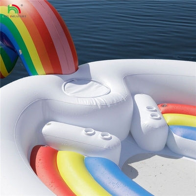 6 জনের জন্য inflatable পাউন ওয়াটার মাউন্ট সমুদ্র হ্রদ পুল ভাসমান জল খেলনা দৈত্য ইউনিকর্ন ফ্লেমিংগো জল পার্টি জন্য inflatable ভাসমান বিছানা