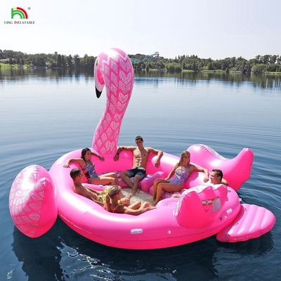 6 জনের জন্য inflatable পাউন ওয়াটার মাউন্ট সমুদ্র হ্রদ পুল ভাসমান জল খেলনা দৈত্য ইউনিকর্ন ফ্লেমিংগো জল পার্টি জন্য inflatable ভাসমান বিছানা