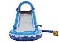 নীল এবং হোয়াইট ডবল এবং চতুর্ভুজ সেলাই সঙ্গে মিনি Inflatable জল স্লাইড
