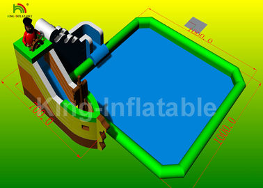 0.9 মিমি পিভিসি Inflatable জল পার্কের পাইরেট জাহাজ টাইপ / Inflatable জল ক্রিয়াকলাপ