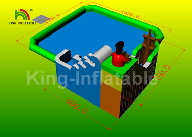 0.9 মিমি পিভিসি Inflatable জল পার্কের পাইরেট জাহাজ টাইপ / Inflatable জল ক্রিয়াকলাপ