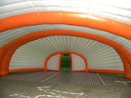 আউট ডোর ব্যবহার জন্য বড় হোয়াইট এবং কমলা পিভিসি Inflatable ইভেন্ট তাঁবু