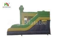 শিশুদের জন্য স্লাইড সঙ্গে EN71 বিচারপতি লীগ থিম সবুজ Inflatable জাম্পিং কাসল