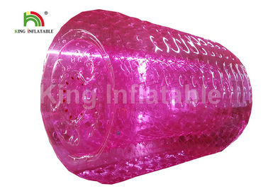 2.4 মি ব্যাসার প্রাপ্তবয়স্কদের জন্য গোলাপী Inflatable জল Zorb রোলার পিভিসি জল খেলনা