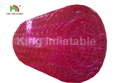 2.4 মি ব্যাসার প্রাপ্তবয়স্কদের জন্য গোলাপী Inflatable জল Zorb রোলার পিভিসি জল খেলনা