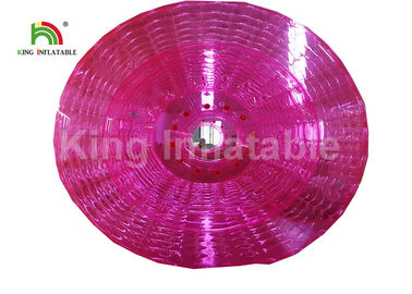 2.4 মি ব্যাসার প্রাপ্তবয়স্কদের জন্য গোলাপী Inflatable জল Zorb রোলার পিভিসি জল খেলনা