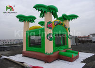 5x4.5 মি। সবুজ নারকেল গাছ কিডস Inflatable জাম্পিং কাসল / ঝাড়া আপ বাউন্স হাউস