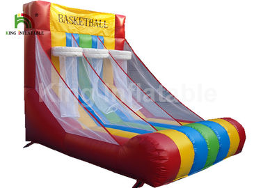 রেড ট্রিপল বাস্কেটবল হুপ শট জন্য Inflatable স্পোর্টস গেম অঙ্কুর আগুন - Retardant