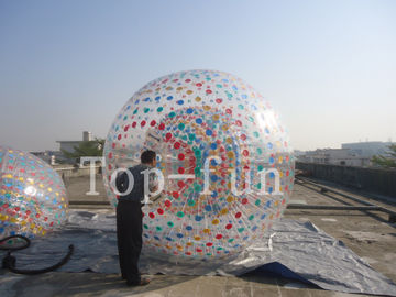 বহিরঙ্গন জল মজা পিভিসি Inflatable Zorb বল / ঘাস বা বিচ জন্য মানুষের ঘূর্ণায়মান বল