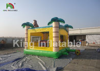 পাম ট্রি হলুদ Inflatable কিডস ধাপে এবং জাল সঙ্গে কাসল ঝুলন্ত