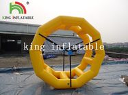 0.9 মিমি পিভিসি Tarpaulin হলুদ Inflatable বৃত্তাকার / ফলের জল গেম জন্য রোলার ওয়াটার খেলনা