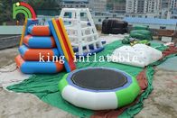 কাস্টম পিভিসি ভাসমান Inflatable জল খেলনা / মেটাল ফ্রেম ইলাস্টিক জল Trampoline