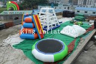 কাস্টম পিভিসি ভাসমান Inflatable জল খেলনা / মেটাল ফ্রেম ইলাস্টিক জল Trampoline