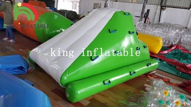 স্লাইড সবুজ এবং সাদা সহ জল পার্ক জন্য Inflatable মিনি Iceberg