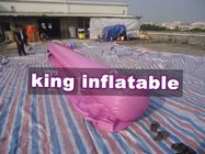 বেগুনি / নীল 0.9 মিমি পিভিসি Inflatable বিগ এয়ার স্লাইড / বৃত্তাকার / জল মজা জন্য ব্লোব