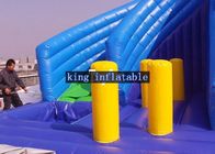 পুল এন বাধা খেলা সিই কাস্টমাইজড সঙ্গে নীল টেকসই inflatable জল স্লাইড