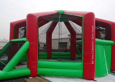 0.55 মিমি পিভিসি তরপলিন আউটডোর Inflatable স্পোর্টস গেম কিডস / লাল এবং সবুজ সঙ্গে প্রাপ্তবয়স্কদের