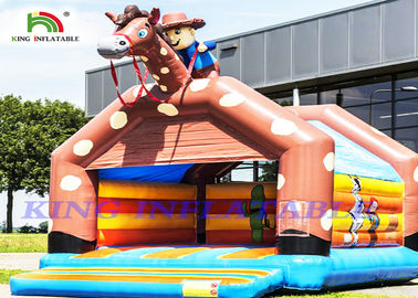প্রফুল্ল বাচ্চাদের জন্য দৈত্য কাউবয় Inflatable বাউন্সী কাসল উদযাপন