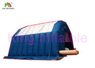 জল সঙ্গে নীল inflatable মেটাল তাঁবু - প্রমাণ হোয়াইট ছাদ ডাবল সেলাই
