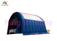 জল সঙ্গে নীল inflatable মেটাল তাঁবু - প্রমাণ হোয়াইট ছাদ ডাবল সেলাই