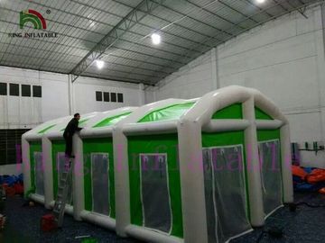 সবুজ / হোয়াইট ওয়াটারপ্রুফ দৈত্য Inflatable ইভেন্ট তাঁবু সহজ সেট আপ এবং Dismantle