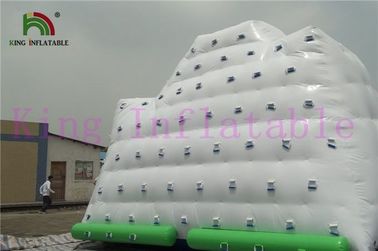 0.9 মিমি পিভিসি Tarpaulin হোয়াইট / সবুজ inflatable জল খেলনা জল পার্ক জন্য জায়ান্ট Iceberg