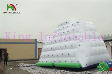 0.9 মিমি পিভিসি Tarpaulin হোয়াইট / সবুজ inflatable জল খেলনা জল পার্ক জন্য জায়ান্ট Iceberg