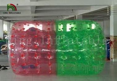 লাল এবং সবুজ 2.8 মি লং Inflatable জল রোলার Inflatable জল খেলা খেলা বল খেলনা