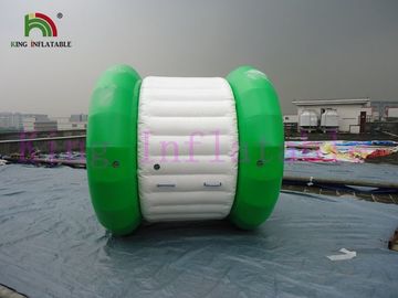জল পার্ক জন্য সবুজ / সাদা পিভিসি Tarpaulin Inflatable জল বল রোলিং খেলনা