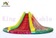 গোলাকার আগ্নেয়গিরি পিভিসি Inflatable শুকনো স্লাইড / ভাড়া ব্যবসায়ের জন্য স্লাইড আপ