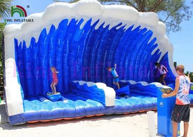 সিমুলেটেড সার্ফিং Inflatable স্পোর্টস গেমস 0.55 মিমি পিভিসি সাগর নীল / হোয়াইট Inflatable খেলনা
