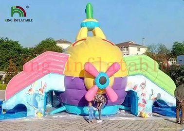 শিশুদের জন্য সাবমেরিন inflatable জল স্লাইড রঙিন ডিজিটাল মুদ্রণ