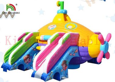 শিশুদের জন্য সাবমেরিন inflatable জল স্লাইড রঙিন ডিজিটাল মুদ্রণ
