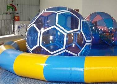 1.0 মিমি স্বচ্ছ পিভিসি / PTU Inflatable ফুটবল বল জল বল উপর হাঁটা