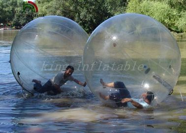 স্পষ্ট স্বচ্ছ পিভিসি 2m ডিয়া Inflatable অ্যাকোয়া বল / YKK জipper সঙ্গে জল বল