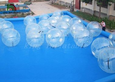 স্পষ্ট স্বচ্ছ পিভিসি 2m ডিয়া Inflatable অ্যাকোয়া বল / YKK জipper সঙ্গে জল বল