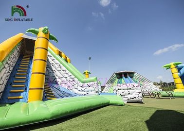 মাল্টিপ্লে কম্বো খেলার মাঠ Inflatable বিনোদন পার্ক উজ্জ্বল রঙ টেকসই