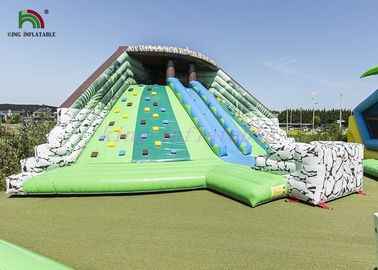 মাল্টিপ্লে কম্বো খেলার মাঠ Inflatable বিনোদন পার্ক উজ্জ্বল রঙ টেকসই