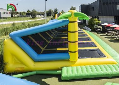 মাল্টিপ্লে কম্বো খেলার মাঠ Inflatable বিনোদন পার্ক উজ্জ্বল রঙ টেকসই
