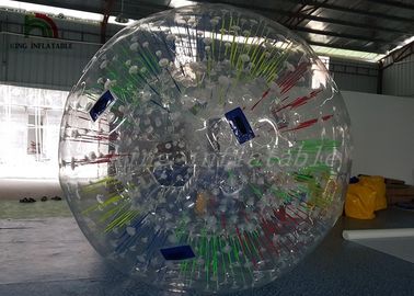ঝরনা Zorb / স্পষ্ট Inflatable Coloful ঝাঁকনি Grassplot ঘূর্ণায়মান জন্য ফ্ল্যাশ রোলের বল