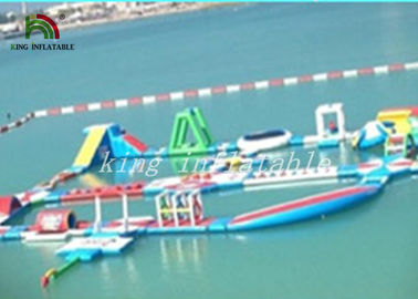 রঙিন বাচ্চাদের জন্য জল পার্ক / আউটডোর Inflatable ওয়াটার পার্ক বাচ্চাদের জন্য