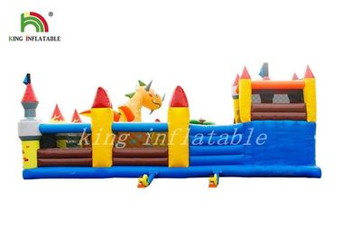 বহিরঙ্গন দৈত্য Inflatable বিনোদন পার্ক রঙিন পিভিসি Tarpaulin কম্বো খেলার মাঠ